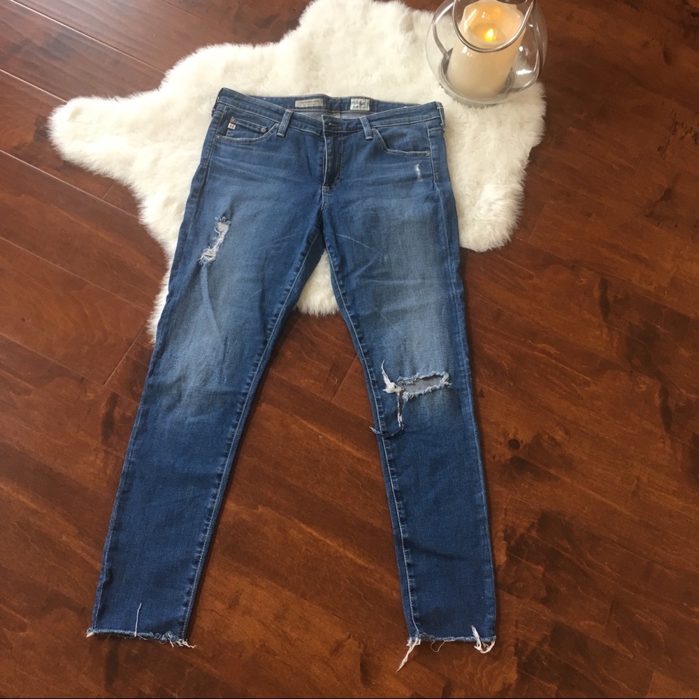 AG Adriano Goldschmeid skinny distressed jeans 31